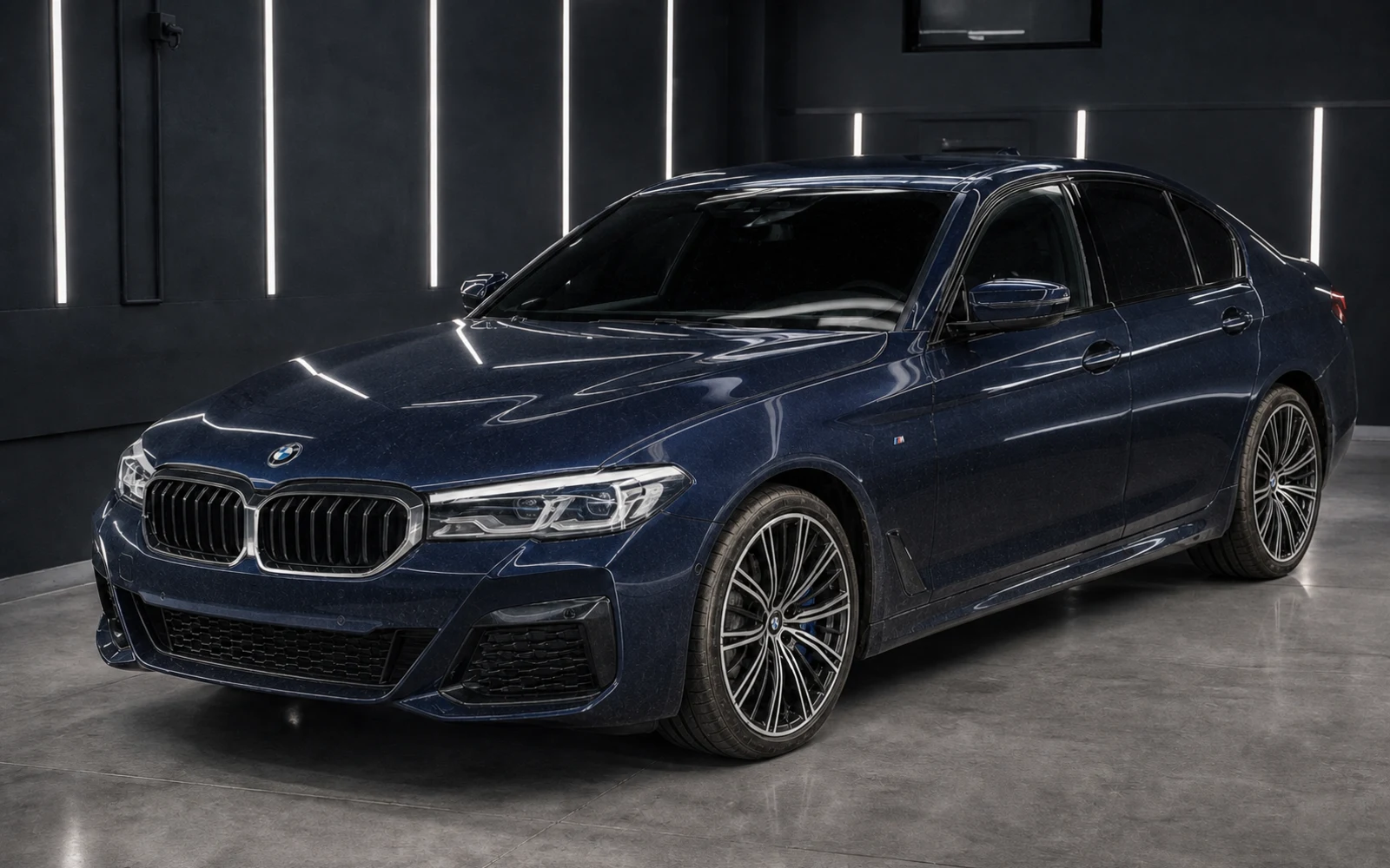 BMW 5 — փայլեցում և կերամիկա: Առաջ