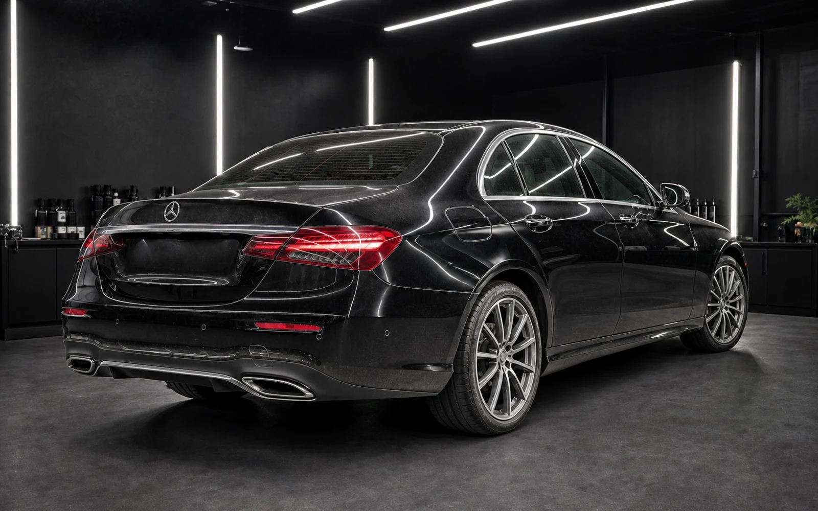 Mercedes E — կերամիկական ծածկույթ: Առաջ